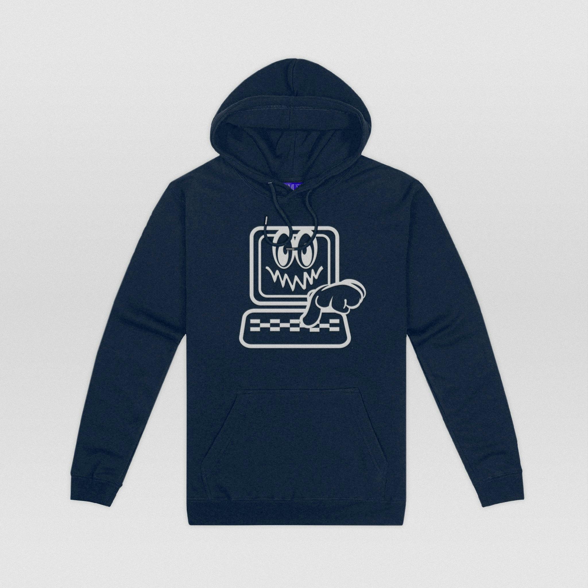 PERSONAL COMPUTER MARKET Puff Print Navy Hoodie